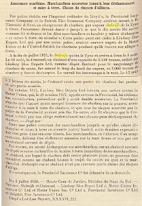 CAP ROUX ET LES BATEAUX EN CIMENT  (20) AFFAIRE JURIDIQUE CRETCOAL 1924 